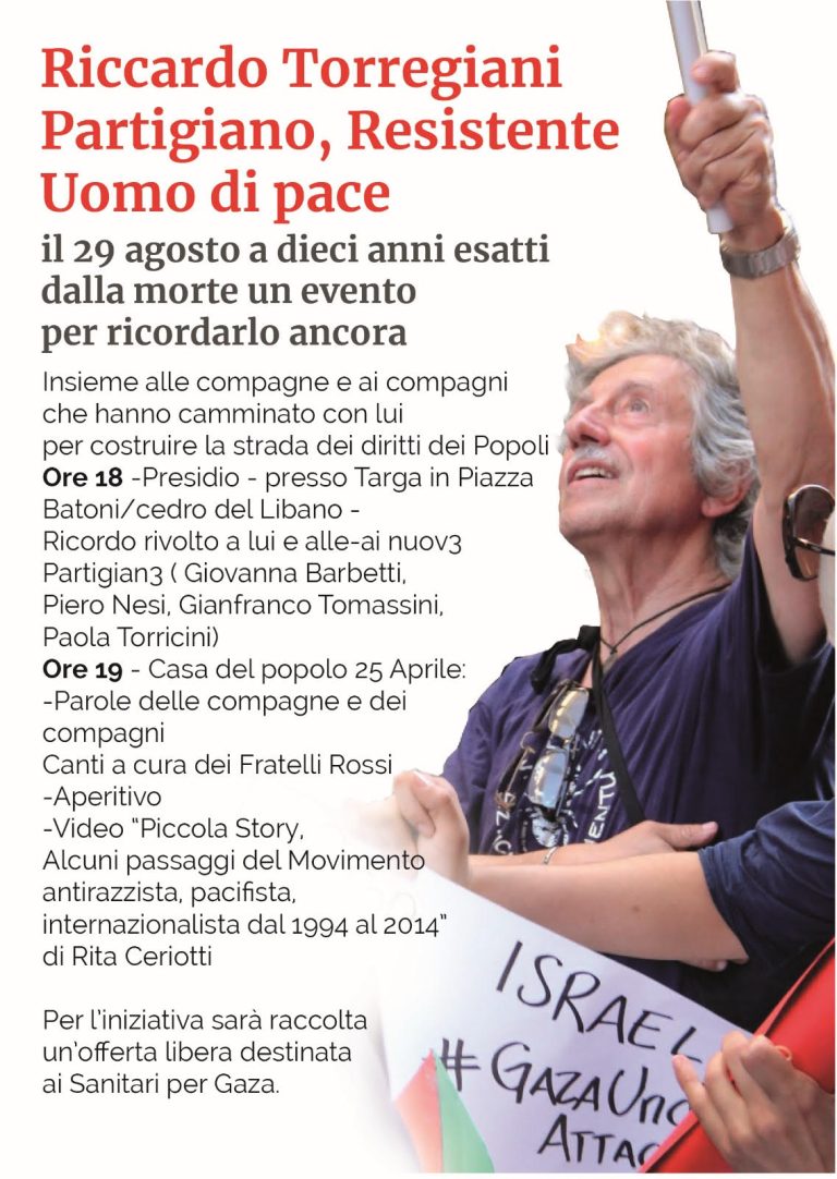 “Riccardo Torregiani, Partigiano, Resistente, Uomo di Pace”