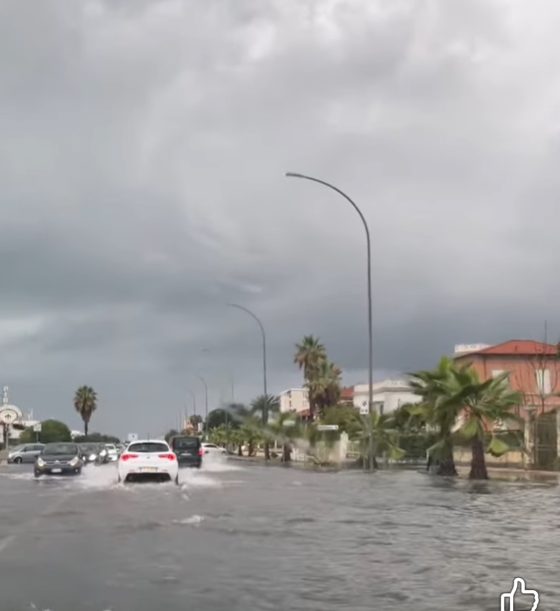 Maltempo, allagamenti a Massa e Carrara per forte temporale