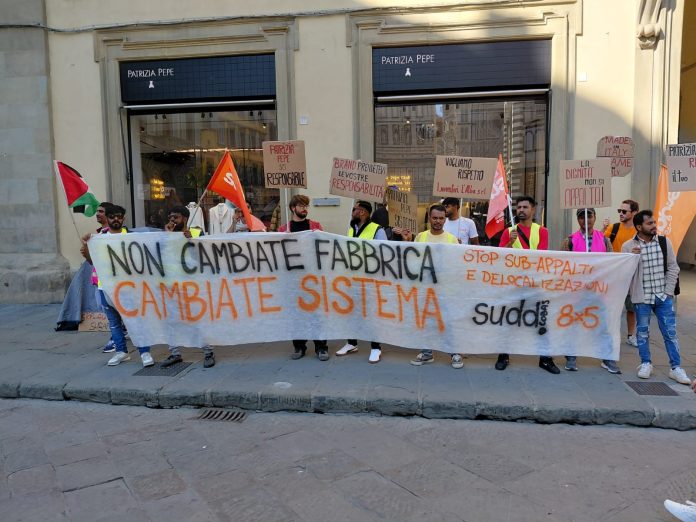 WhatsApp Image 2025-09-29 at 11.01.27 Sudd Cobas davanti a Patrizia Pepe