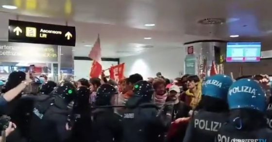 Scontri in aeroporto a Firenze, indagini della Digos su riprese video