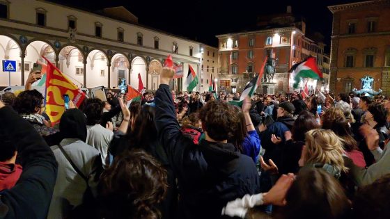 Il corteo di Firenze per Gaza e Sumud Flotilla. Le interviste