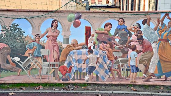 Nuovo murale ‘Mangia come parli’, inaugurato nel giardino di San Jacopino