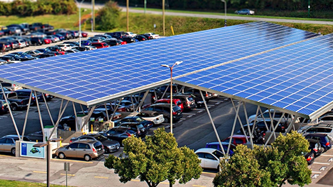 Pensiline fotovoltaiche al posteggio ospedale Ponte Niccheri