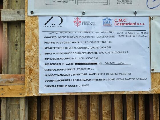 Nuova struttura ricettiva fantasma.  Salviamo Firenze: “Subito le Norme di Salvaguardia, da settembre Consultazione Autogestita per averle”