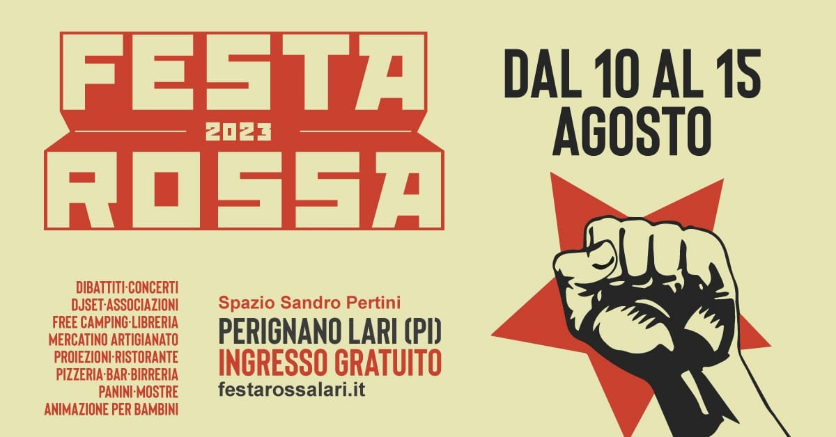 La nuova edizione di Festa Rossa di Lari