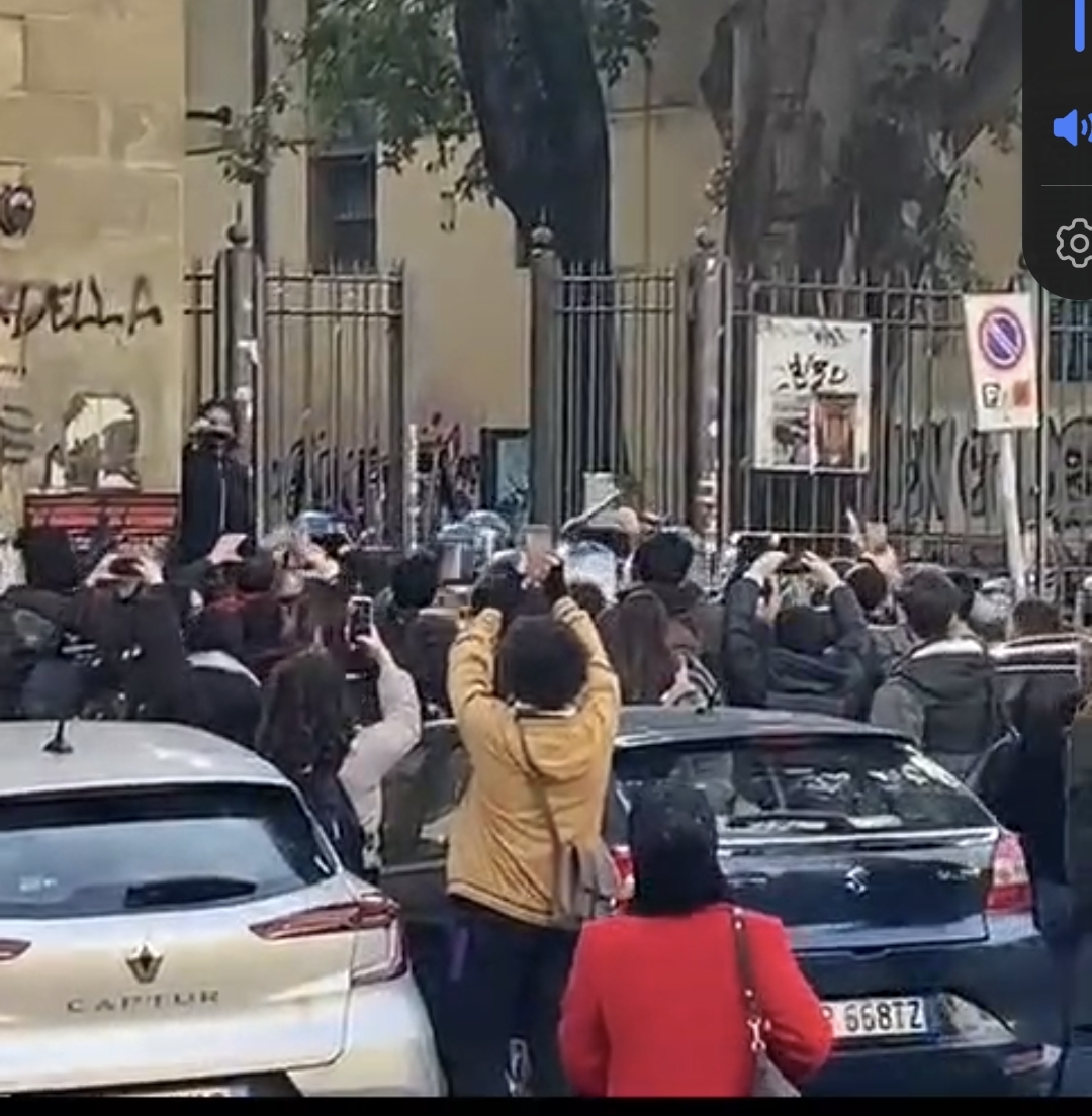 Cariche Polizia alla manifestazione pro Palestina