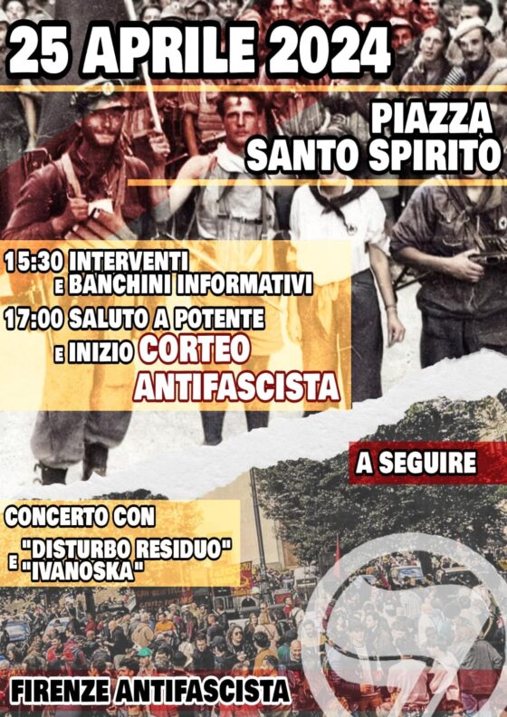 25 aprile dal basso e autogestito in piazza Santo Spirito